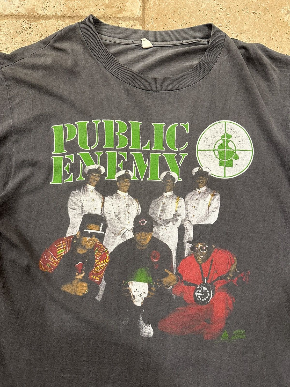 Public Enemy Vintage Public Enemy Apocalypse 1992 Grey Faded Tee Size US XL / EU 56 / 4 - 6 Thumbnail