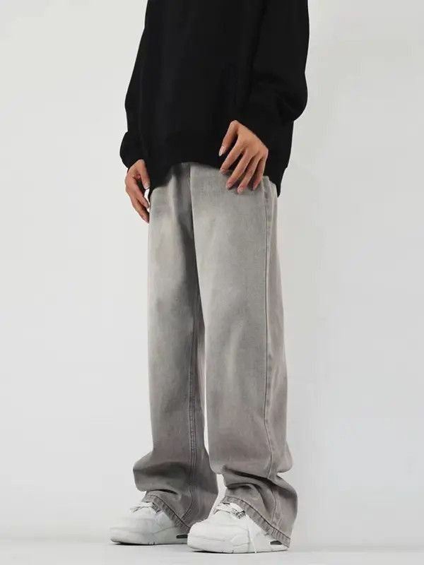Japanese Brand Kurusu x Hiro Retro high street smoke gray baggy jeans Size US 34 / EU 50 - 4 Thumbnail