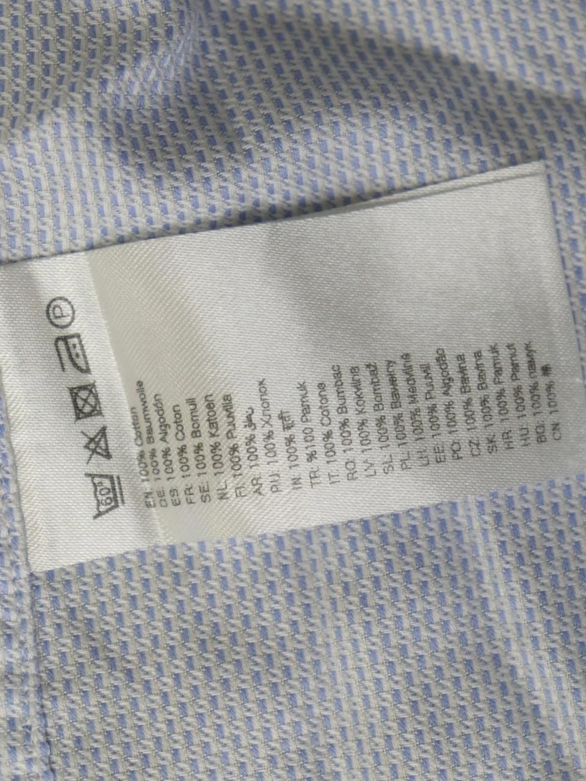 Eton Eton Blue 100% Cotton Collared Dress Shirt Size 40 Size 38R - 11 Thumbnail