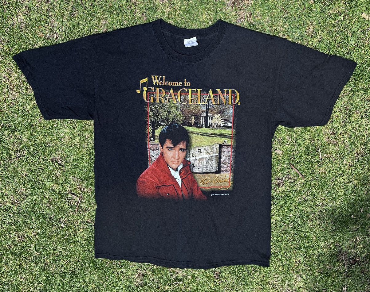 Band Tees Vintage Tee / Elvis Presley Graceland Thank You Size US L / EU 52-54 / 3 - 1 Thumbnail