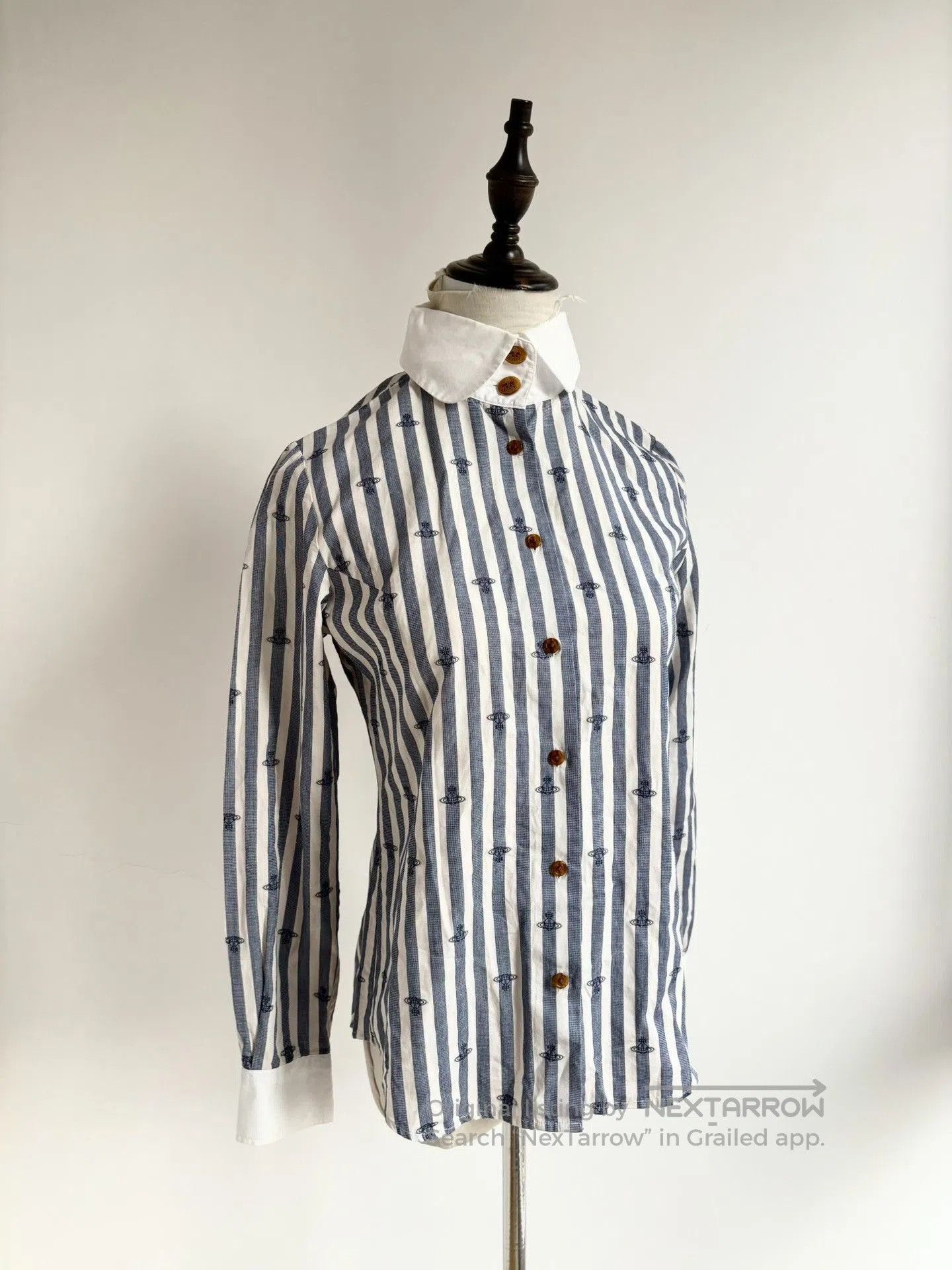 Vivienne Westwood Vivienne Westwood Vintage Blue Stripe Saturn Shirt. Size M / US 6-8 / IT 42-44 - 2 Thumbnail