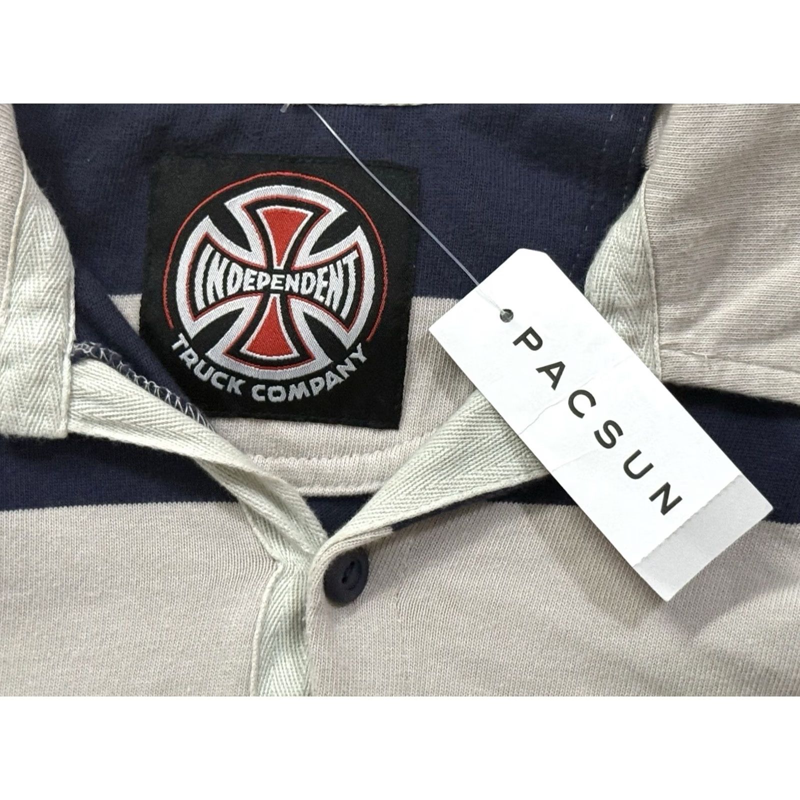 Vintage VINTAGE Independent Polo Shirt Long Sleeve Rugby Gray M World Industries Unisex Adults Medium Shirt Mens Girls Size US M / EU 48-50 / 2 - 6 Thumbnail