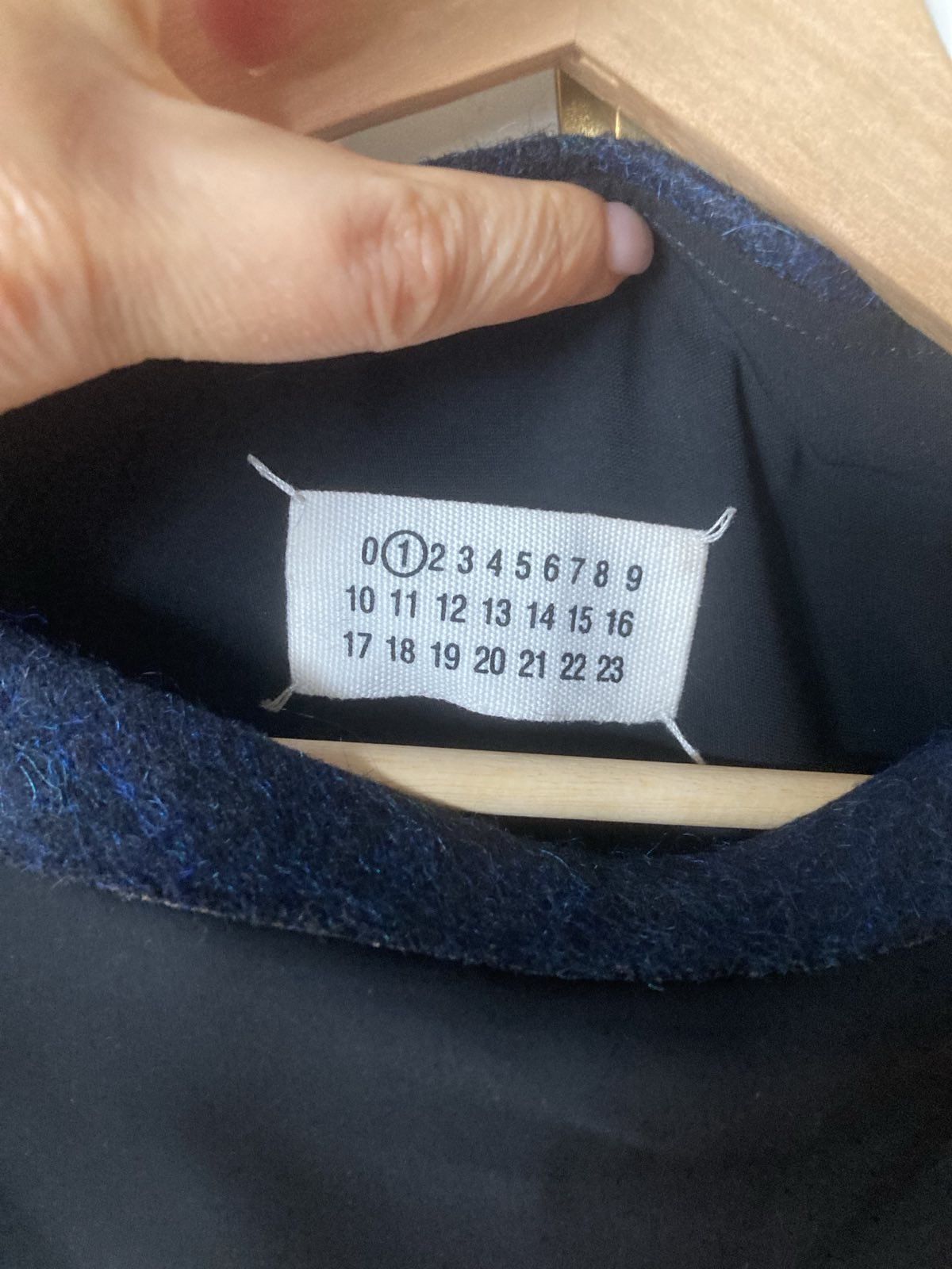 Maison Margiela Black cocktail dress with felt-wool dark blue trimming Size S / US 4 / IT 40 - 11 Thumbnail