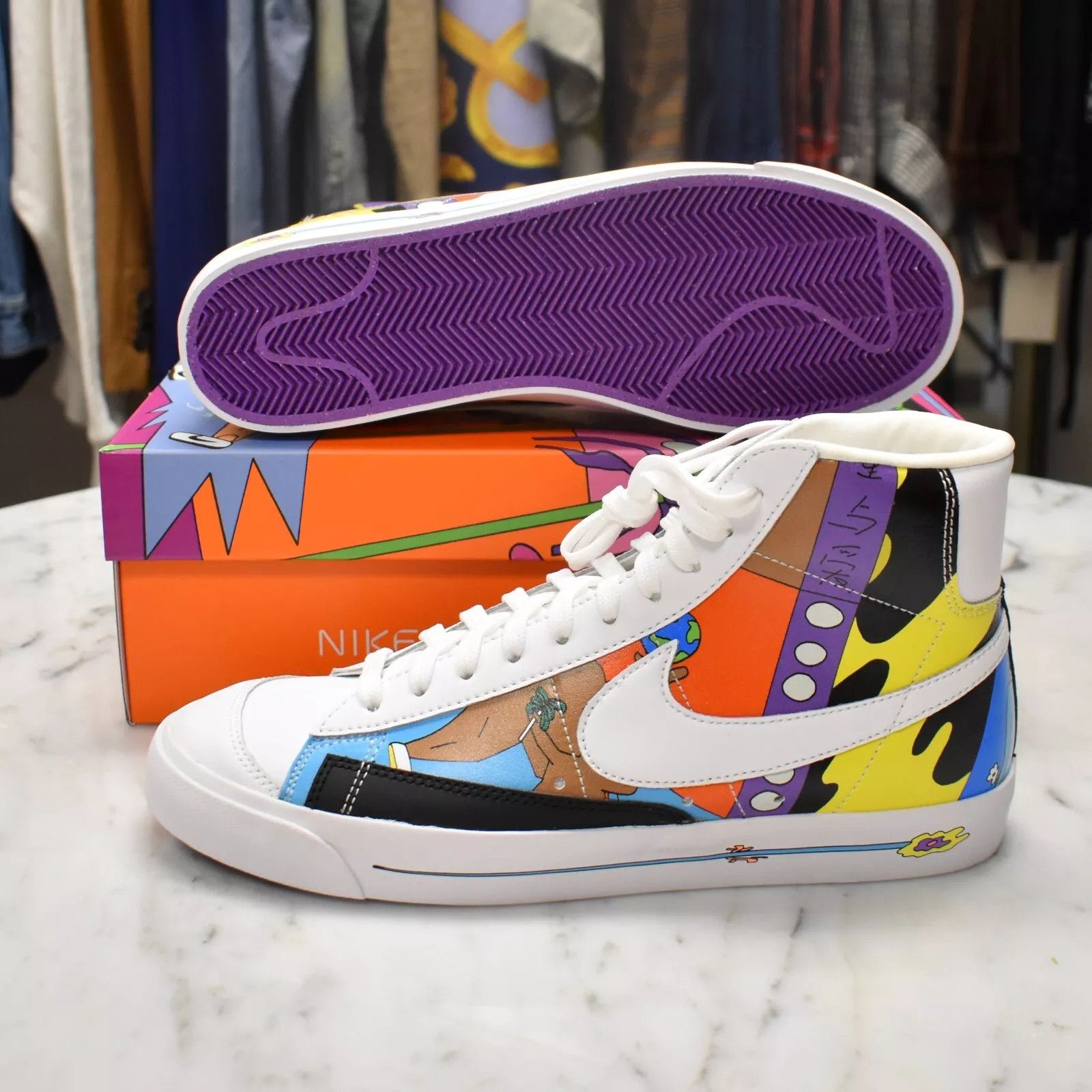Nike Nike Flyleather Blazer 77 QS Earth Day Ruohan Wang Size US 9.5 / EU 42-43 - 1 Thumbnail