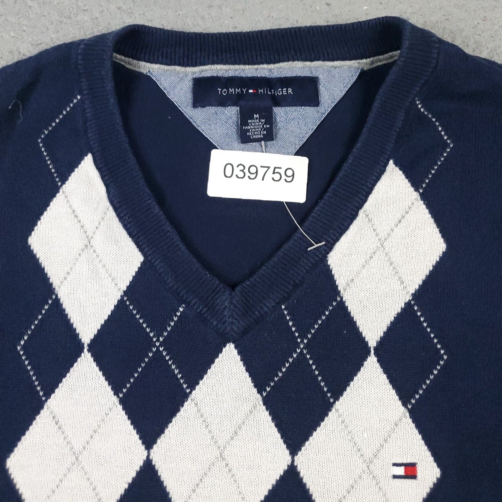Tommy Hilfiger Tommy Hilfiger Sweater Mens Medium Blue Argyle Pullover Knit Casual Size US M / EU 48-50 / 2 - 3 Thumbnail