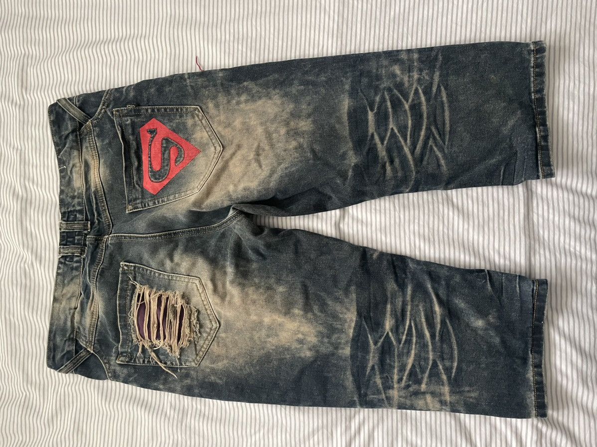 Vintage “Superman” Denim Capris Size US 34 / EU 50 - 2 Thumbnail