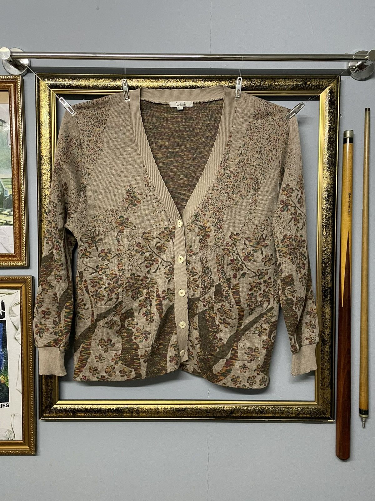 Japanese Brand Vintage 1990s Japan Venlicella Classic Distressed Cardigan Size US M / EU 48-50 / 2 - 1 Thumbnail