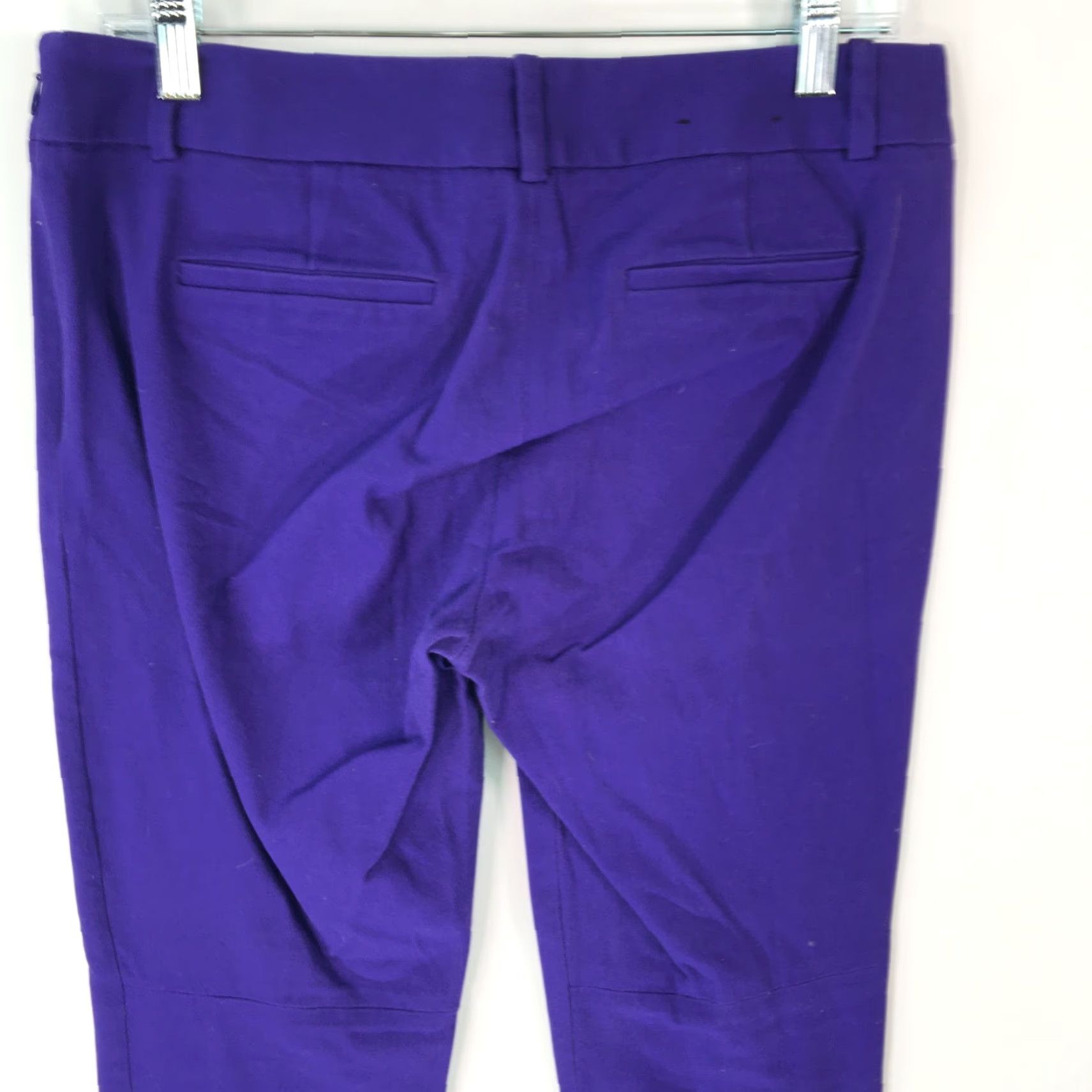J.Crew Vintage J.Crew Womens Casual Straight Pants 8 Blue Cotton Spandex Mid Rise Flat Front Slim Fit Size 32" / US 10 / IT 46 - 3 Thumbnail