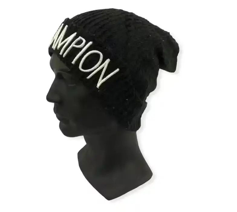 Champion Vintage Champion Spell Out Beanie Hat Size ONE SIZE - 3 Thumbnail