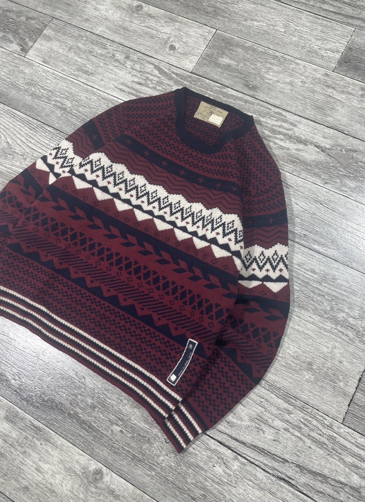 Diesel Vintage Diesel Geometric Wool Abstract Printed Sweater 2000s Size US M / EU 48-50 / 2 - 2 Thumbnail