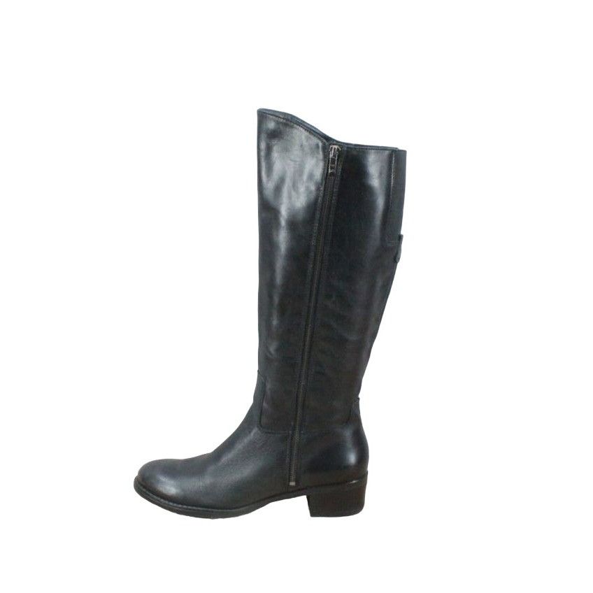 Leather Franco Sarto Cecilia Knee High Zip Up Block Heels Boots | Grailed