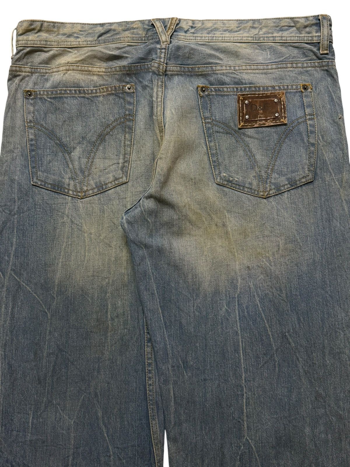 Dolce & Gabbana Vintage 90s Dolce & Gabbana Blue Faded Wash Wide Leg Loose Size US 36 / EU 52 - 5 Thumbnail