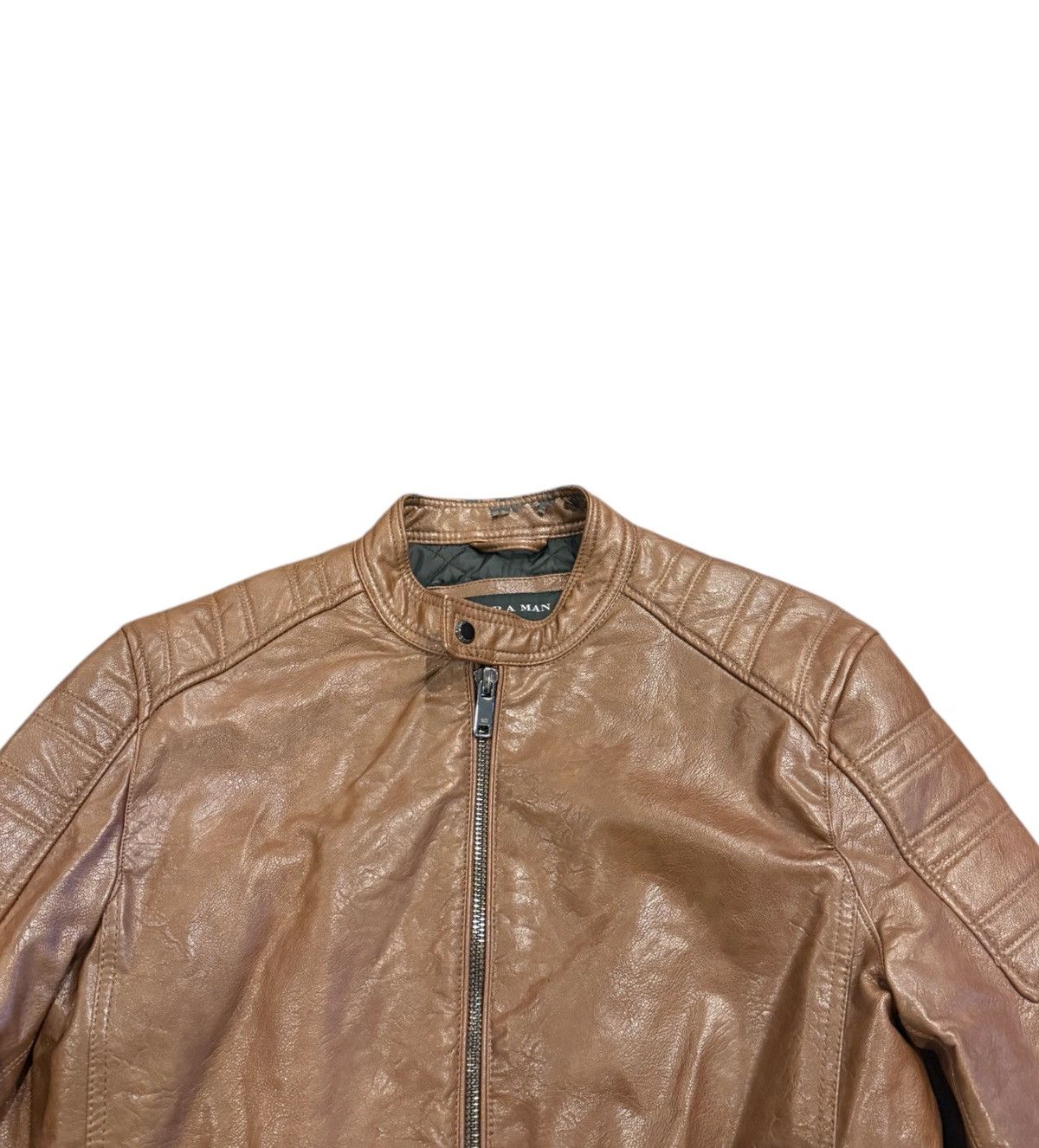Zara Zara Leather Brown Jacket Size US L / EU 52-54 / 3 - 3 Thumbnail