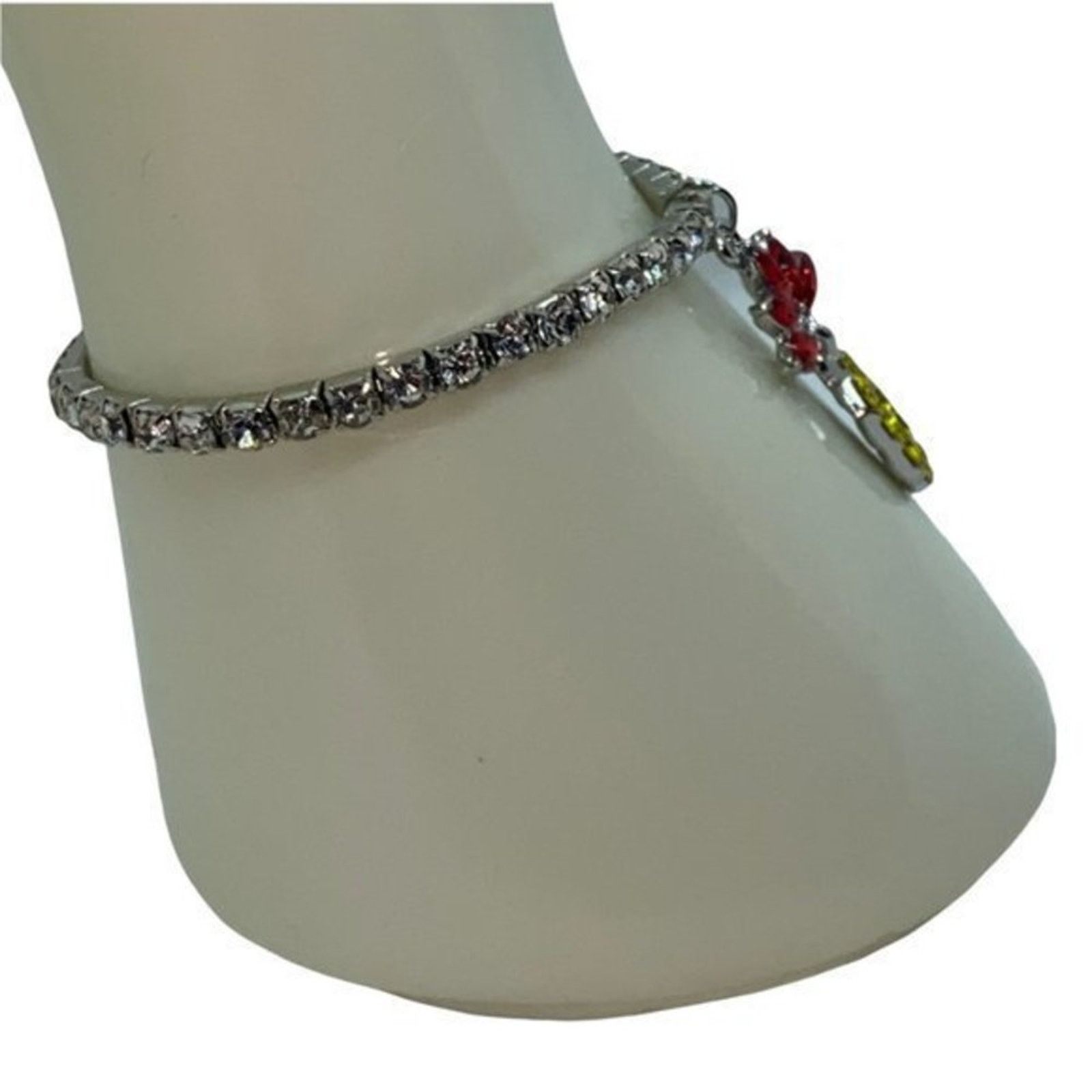 Other NWT Silver-Tone Red Yellow Pineapple Stretch Bracelet Size ONE SIZE - 8 Thumbnail