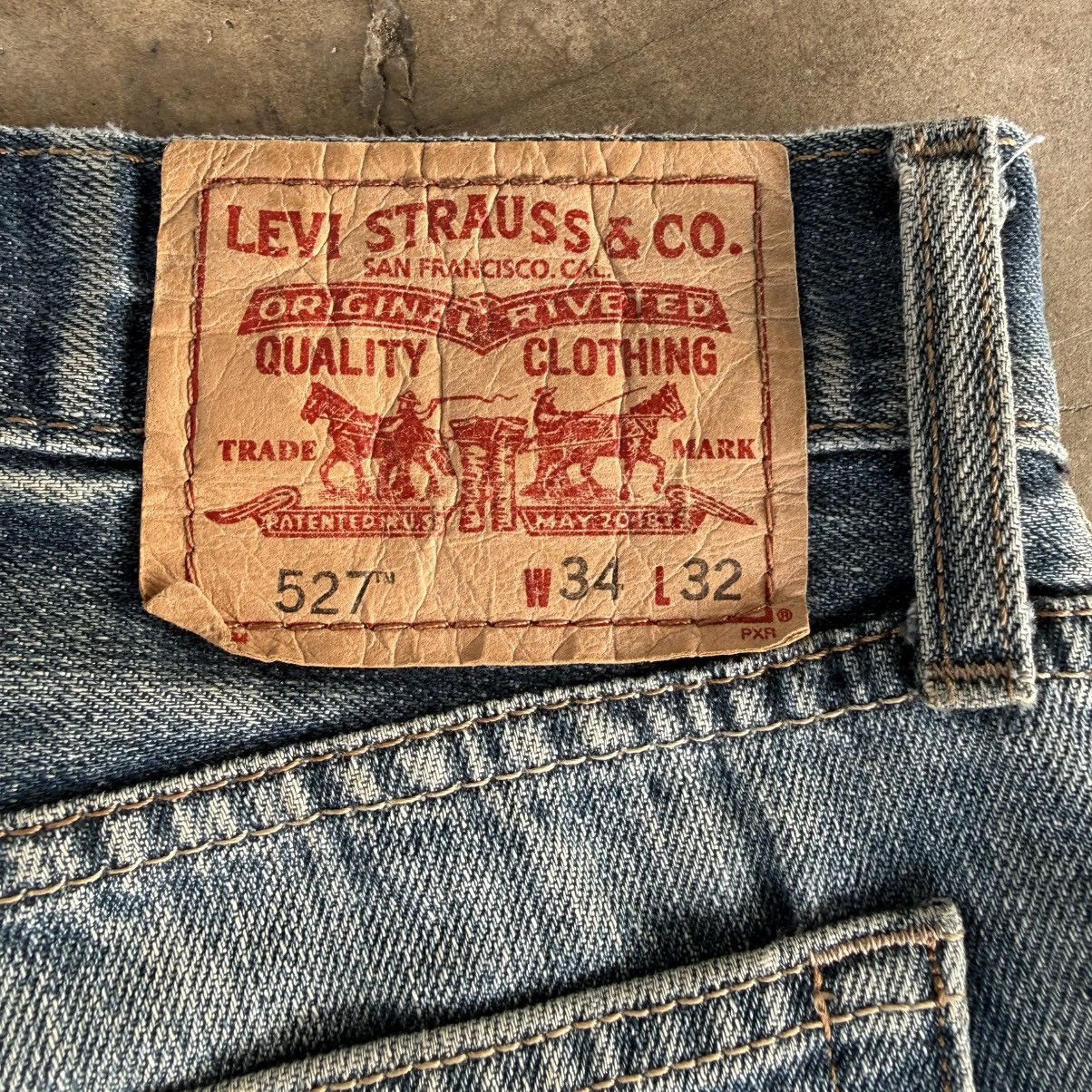 Levi's Vintage Clothing W34x28 Vintage Levi's 527 Low Bootcut Faded Denim Jean Size US 34 / EU 50 - 14 Thumbnail