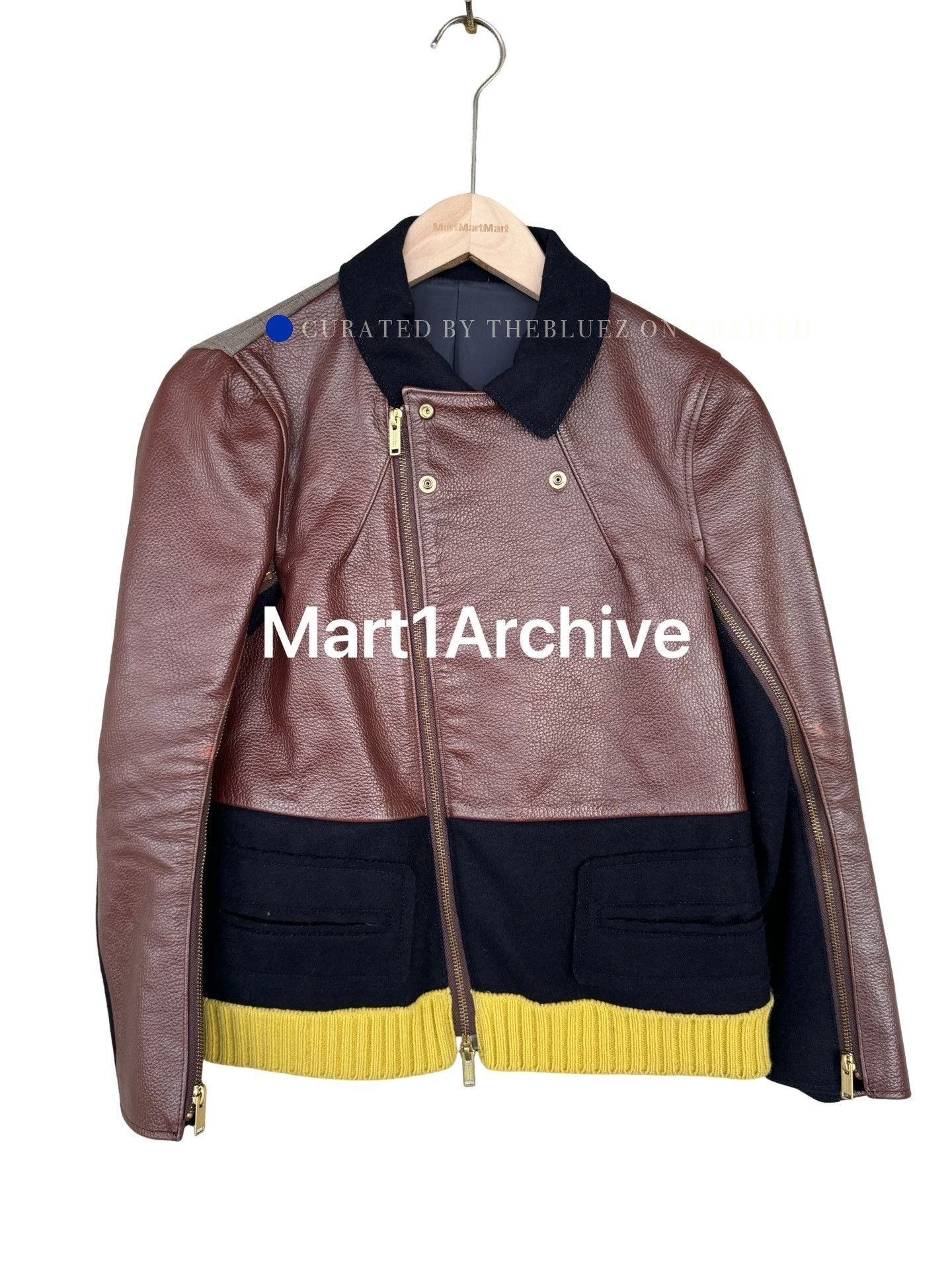 Undercover Undercover 06SS T Archive Band slogan patchwork leather 
