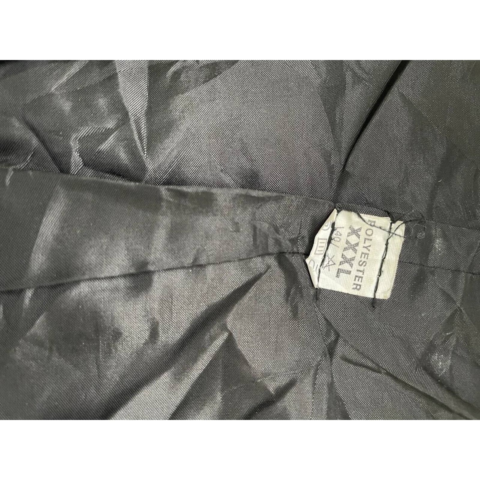 Vintage Vintage Black Leather Patchwork Biker Vest Utility Pockets Size US L / EU 52-54 / 3 - 6 Thumbnail
