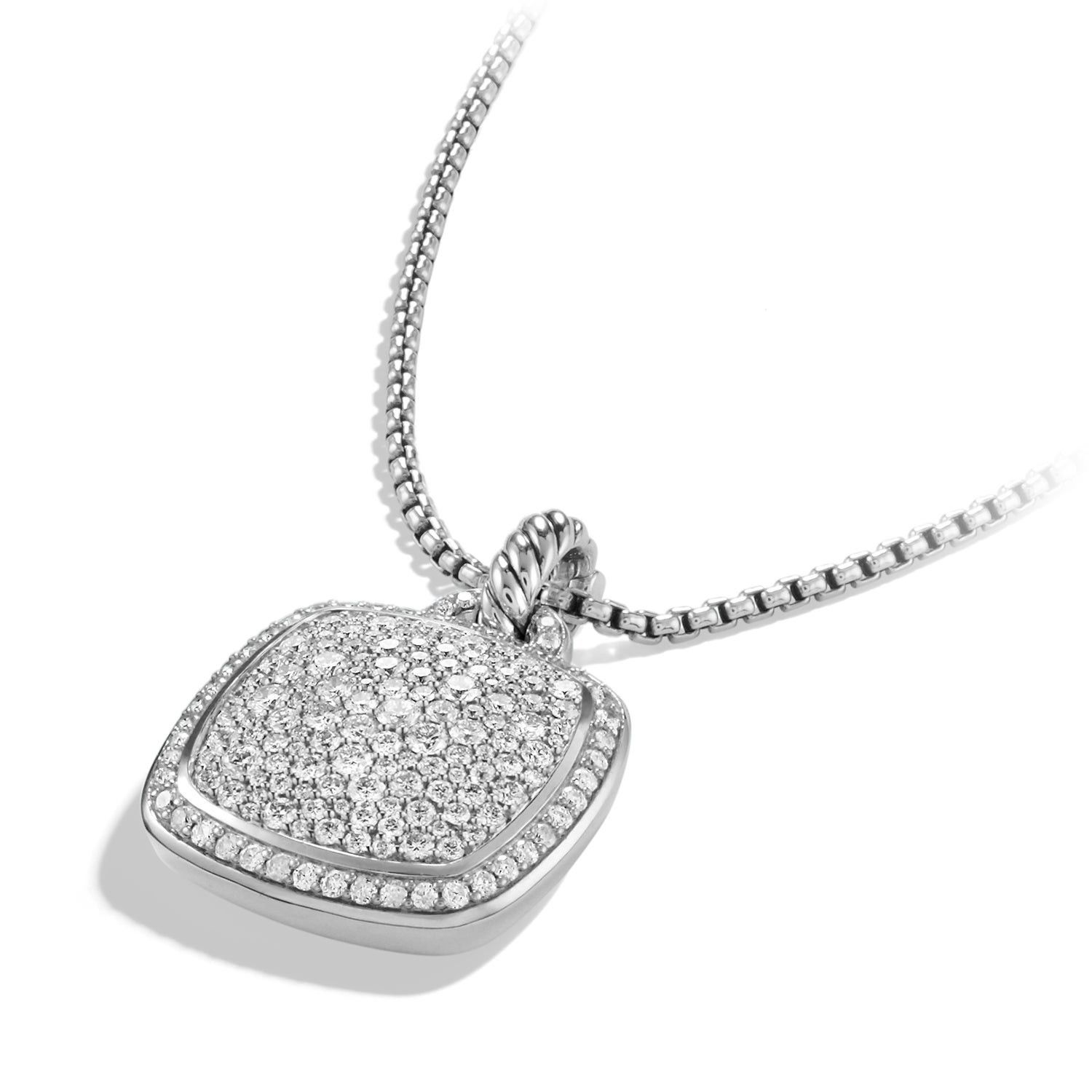 David Yurman o1w1db10525 D12486D Pendant in Silver with Pave Diamond Size ONE SIZE - 2 Thumbnail