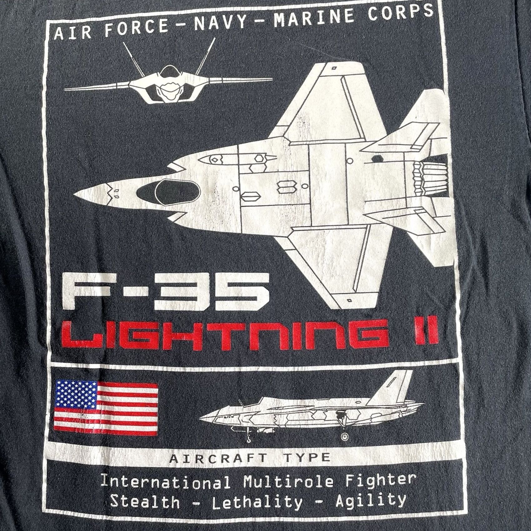 Vintage Northrop Grumman Shirt Men’s Small F-35 Lightning 2 International Fighter Jet Black Space Planes Men S Size US S / EU 44-46 / 1 - 2 Thumbnail
