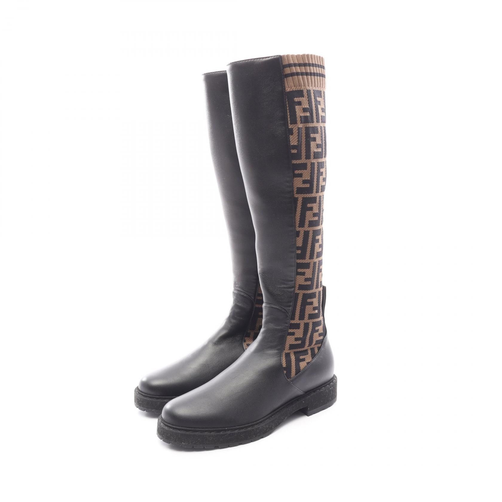 Fendi Fendi Fendi Zucca Long Boots Leather Shoes DUTY FREE for USA Size ONE SIZE - 1 Thumbnail