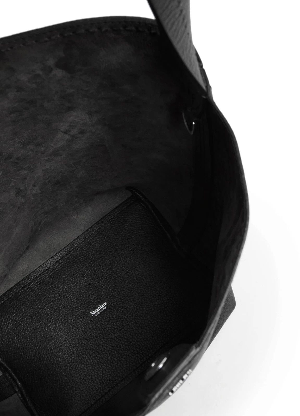 Max Mara MAX MARA Archetipo Black Leather Shoulder Bag New Auth Size ONE SIZE - 4 Thumbnail