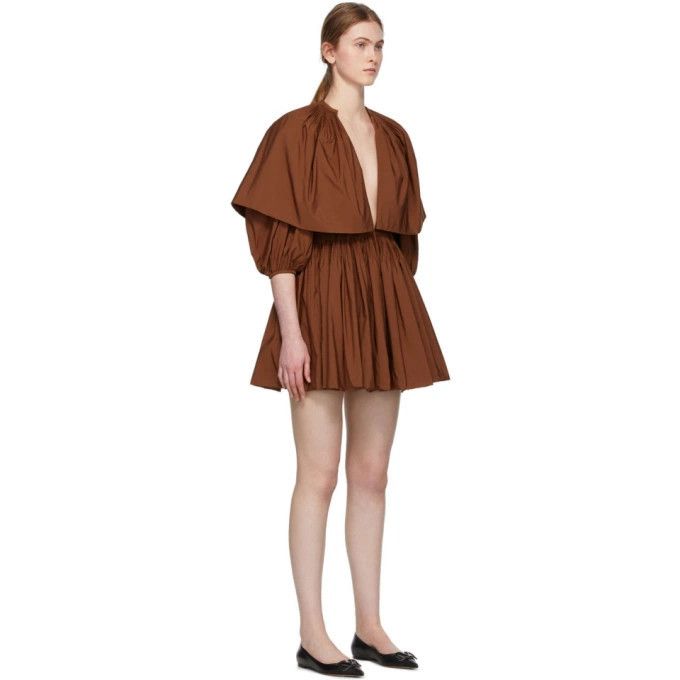 Valentino o1y0326 Mini Dress in Brown Size S / US 4 / IT 40 - 2 Thumbnail