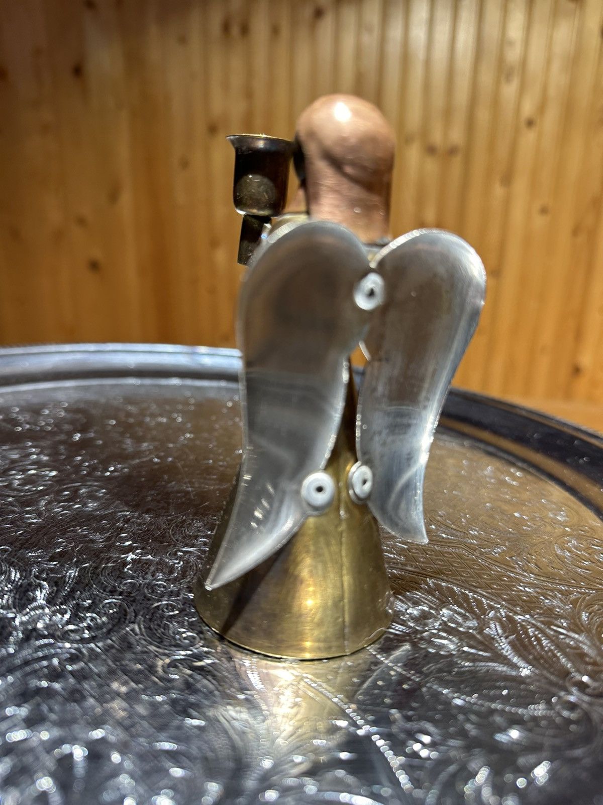 Other Gold and Silver And Copper Angel candle holder Figurine Size ONE SIZE - 5 Thumbnail