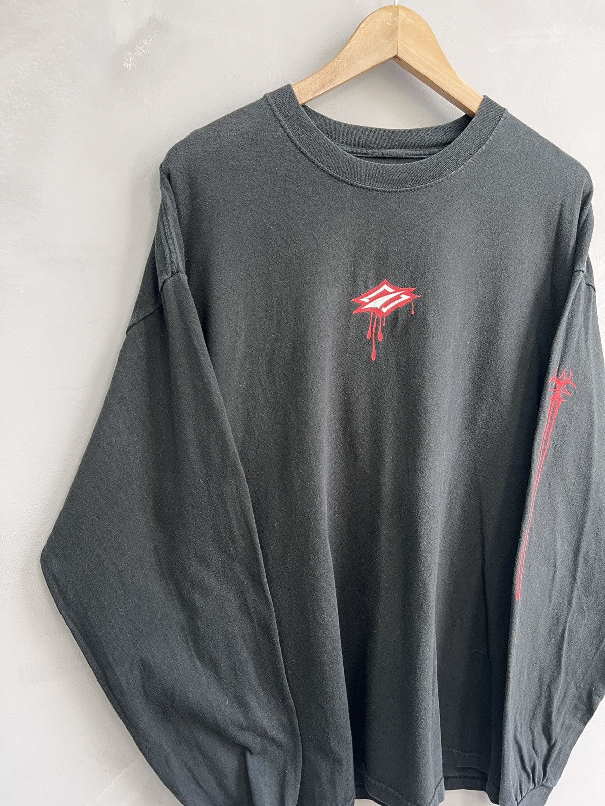 Japanese Brand VINTAGE WASHED 90s tribal crash longsleeve Size US L / EU 52-54 / 3 - 2 Thumbnail