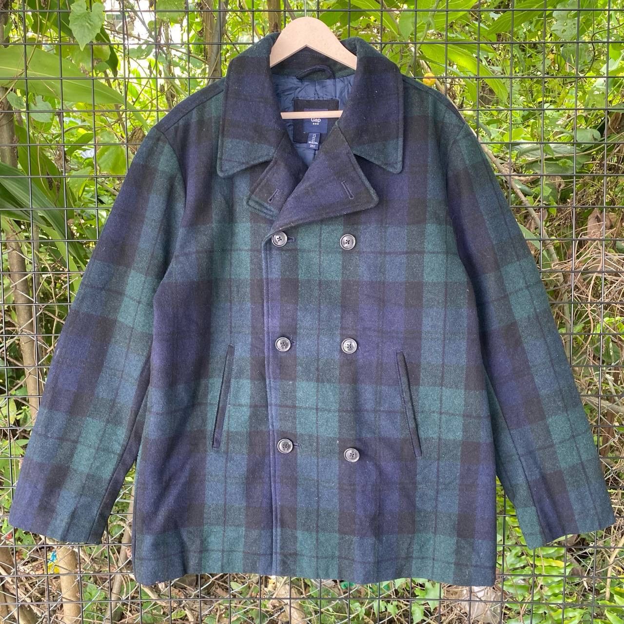 Gap Gap Checkered Board Plaid Wool Double Breast Jacket Size US L / EU 52-54 / 3 - 2 Thumbnail