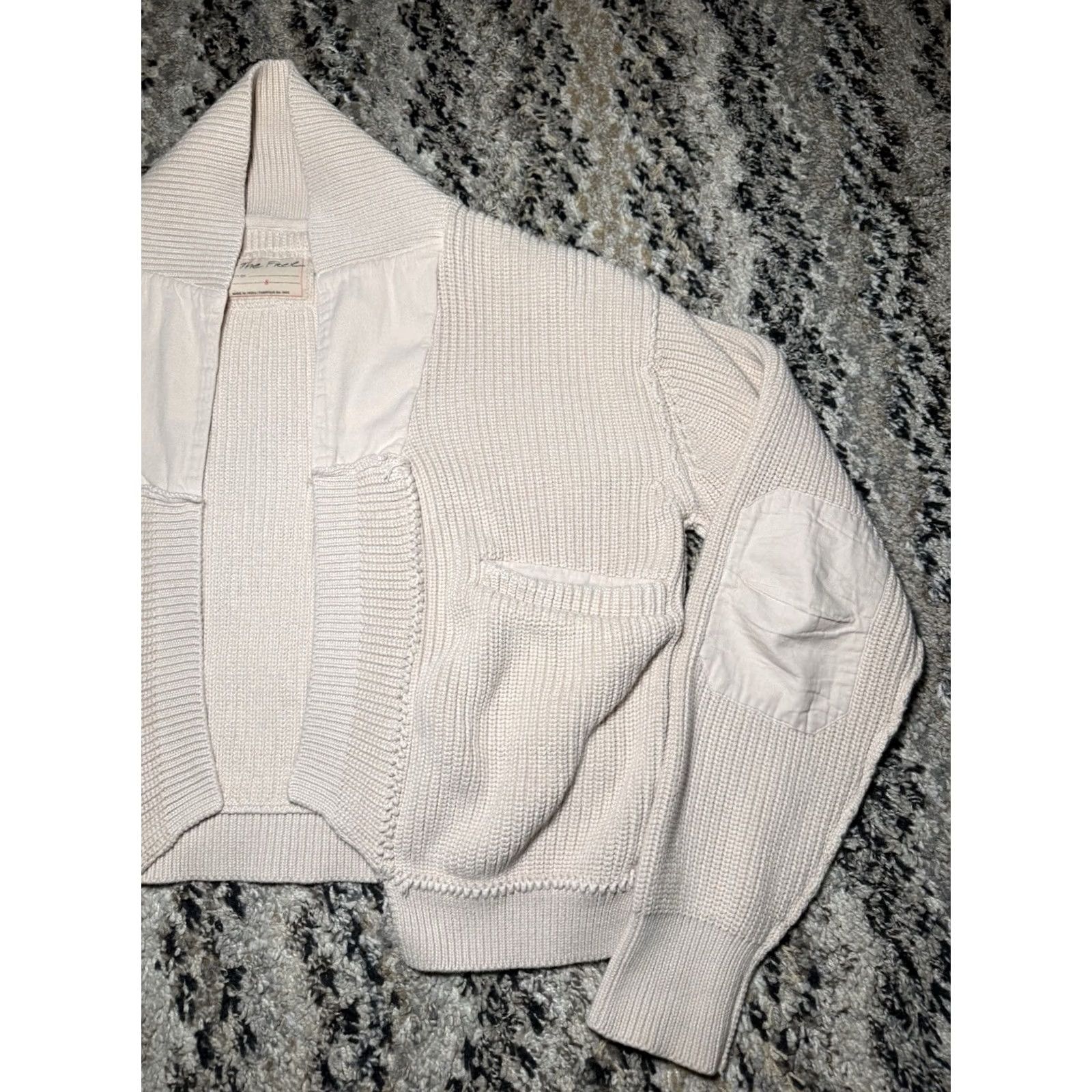 Free People Free People Cardigan Size S Beige Tan The Free Worn Thru Surplus Cardi Womens Size S / US 4 / IT 40 - 2 Thumbnail