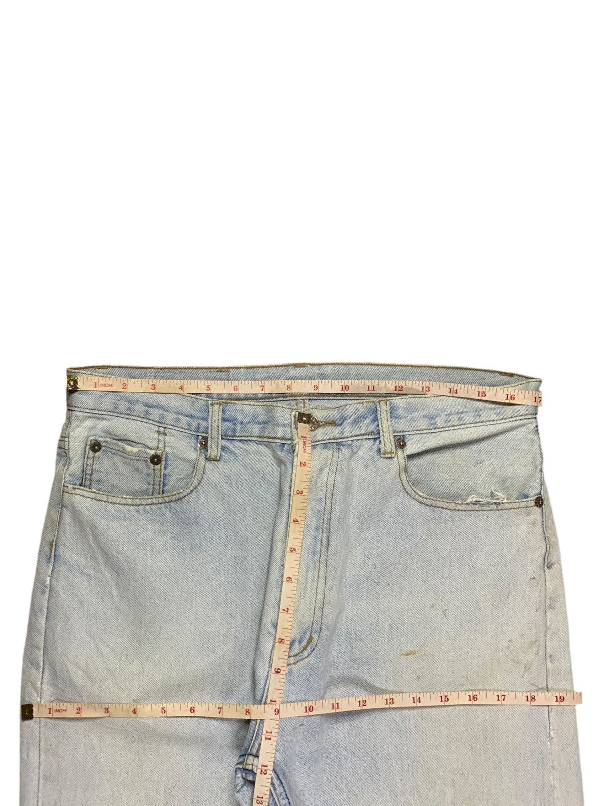 Levi's × Levi's Vintage Clothing SALES🔥Vintage 90s Levis Light Wash Distressed Loose Jeans Size US 34 / EU 50 - 10 Thumbnail