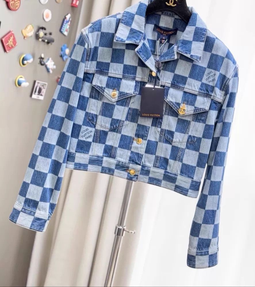 Louis Vuitton Louis Vuitton SS24 Blue Damier Anchor Gold Jkt 40 tags Size M / US 6-8 / IT 42-44 - 1 Thumbnail