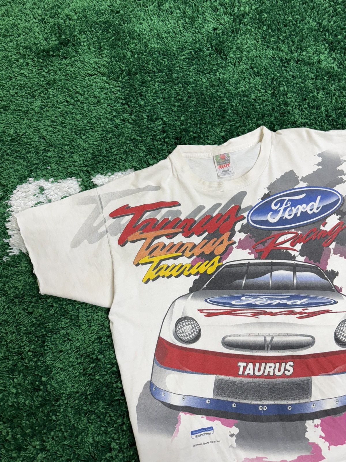 Fruit Of The Loom × NASCAR × Vintage AMAZING 90s Vintage Nascar All Over Print Tarus Tee Size US XL / EU 56 / 4 - 3 Thumbnail