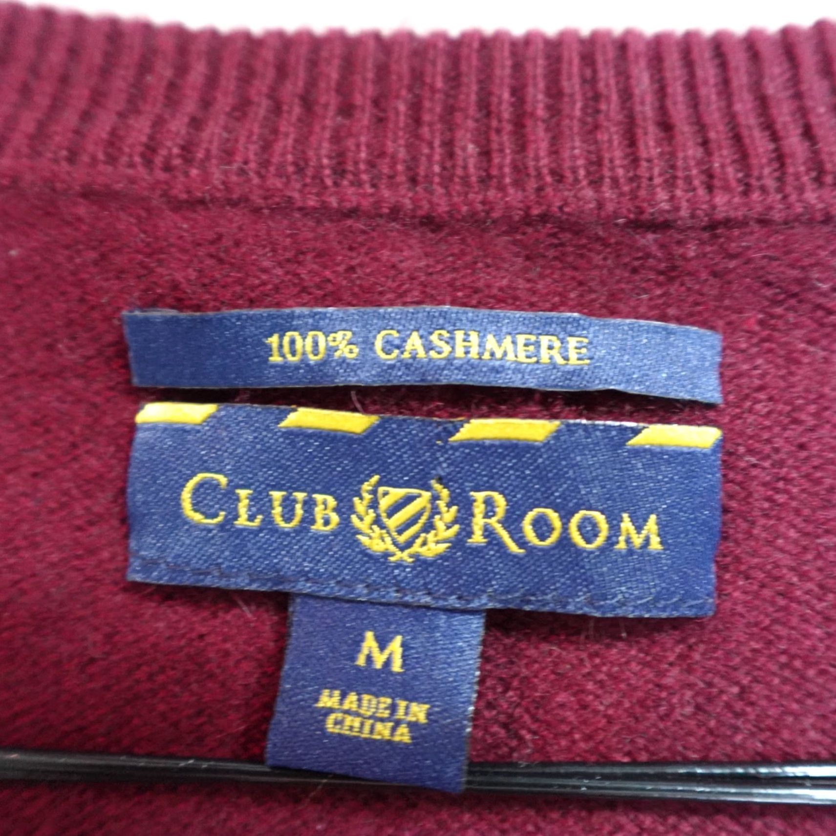 Club Room Club Room Sweater Men Pullover V-Neck Red Cashmere Medium Size US M / EU 48-50 / 2 - 2 Thumbnail
