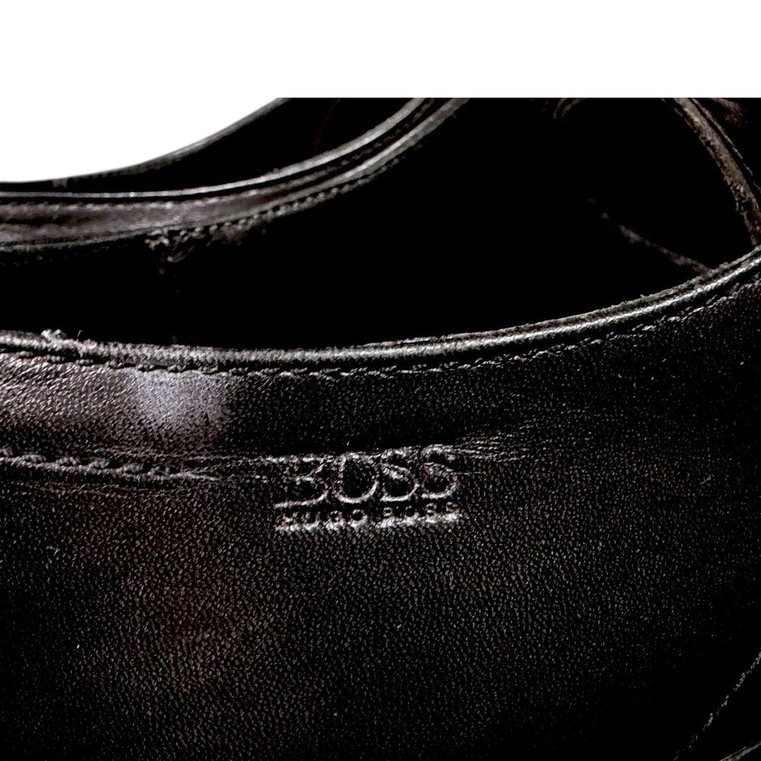Hugo Boss Men's Hugo Boss Brown Leather Derby Lace Round Toe Shoes 8.5 Size US 8.5 / EU 41-42 - 7 Thumbnail