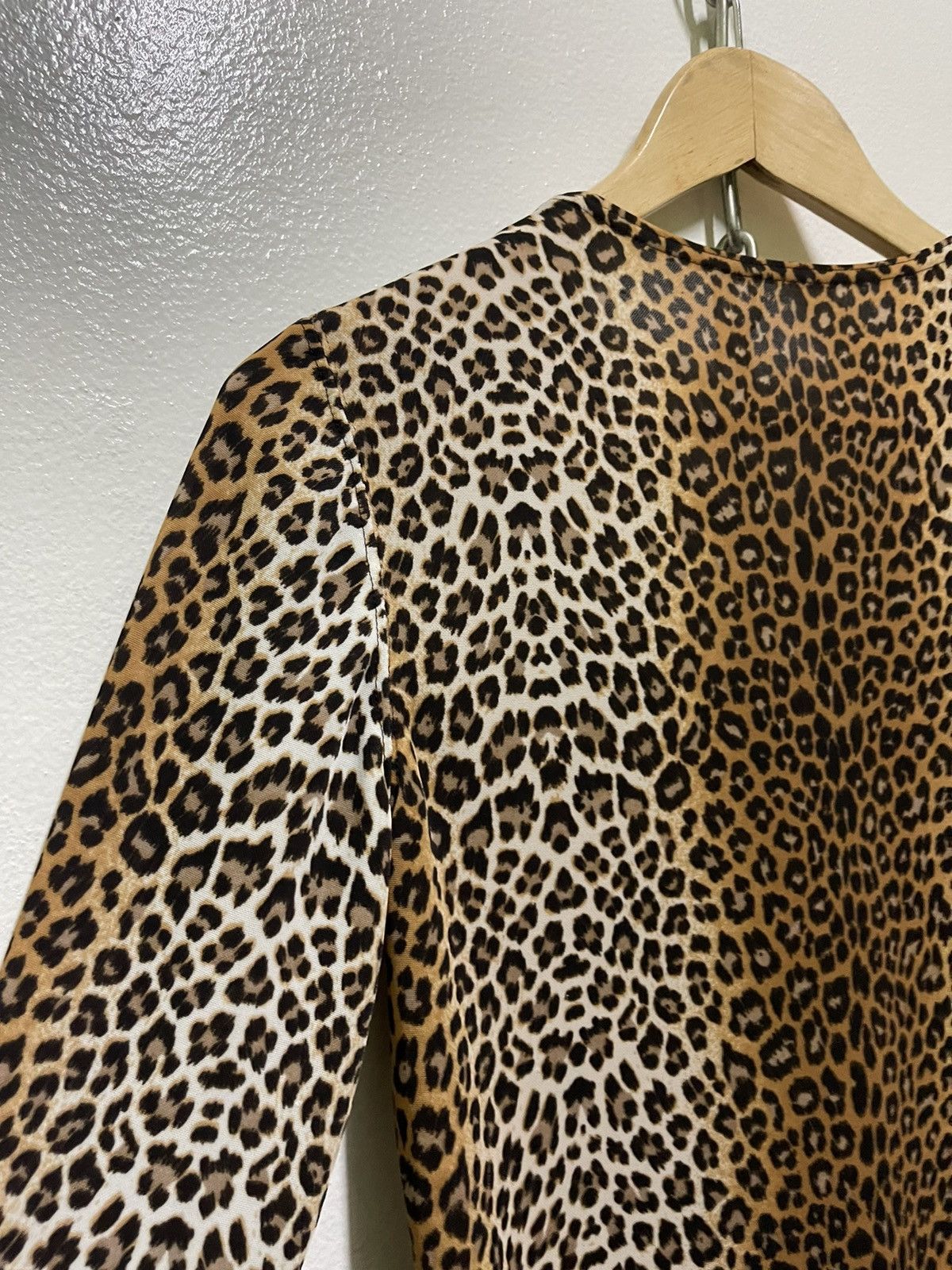 Japanese Brand Leopard Printed Button Stretch Long Sleeve Size S / US 4 / IT 40 - 8 Thumbnail