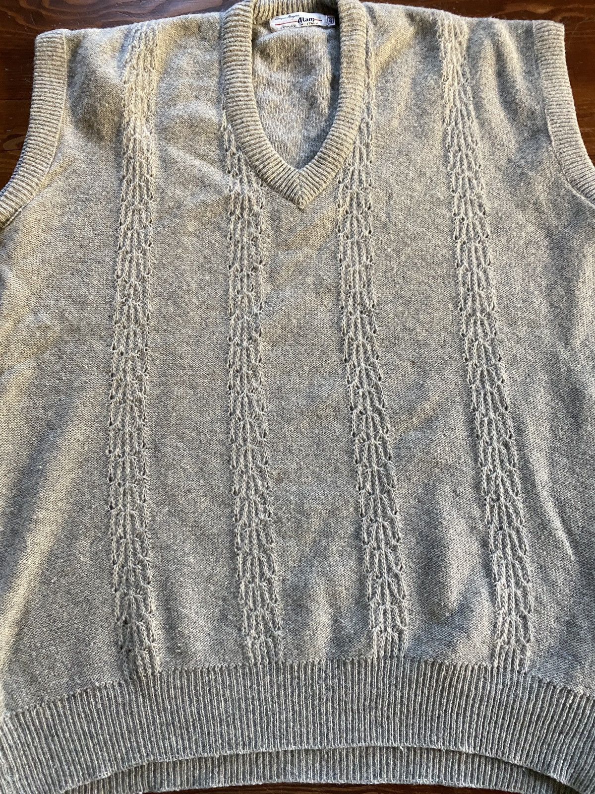 Vintage Vintage 60’s/70’s Super Angora Atam Grey Knit Sweater Vest Size US XL / EU 56 / 4 - 2 Thumbnail