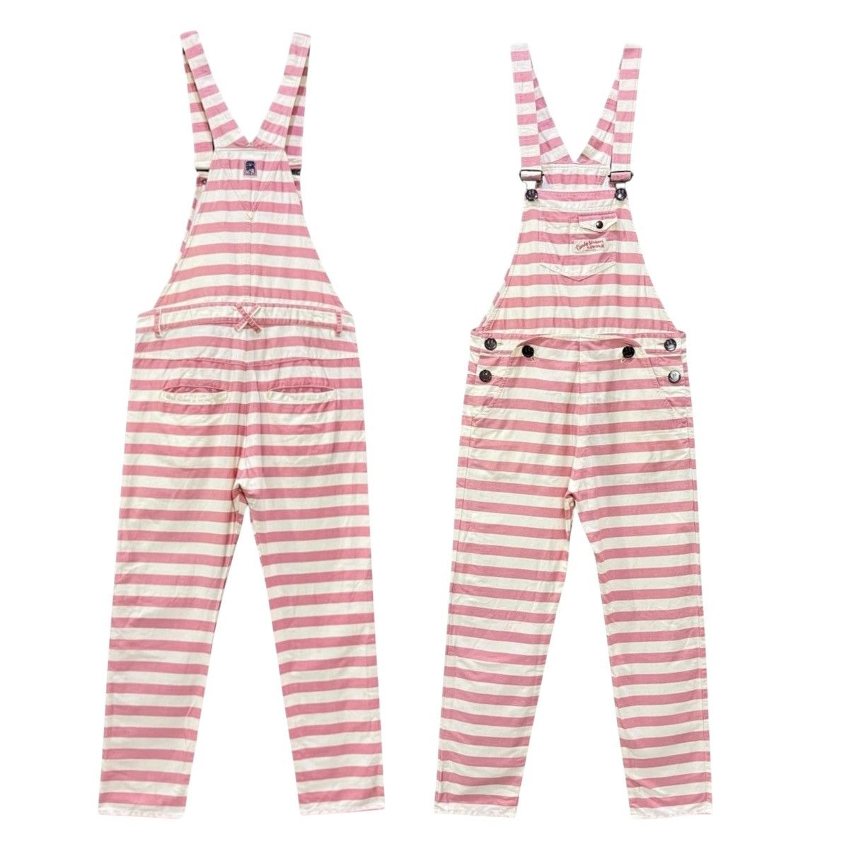 Ministry Of Supply Candy Stripper Pink Prisoners Stripe Overalls Japan Harajuku Size 30" / US 8 / IT 44 - 3 Thumbnail