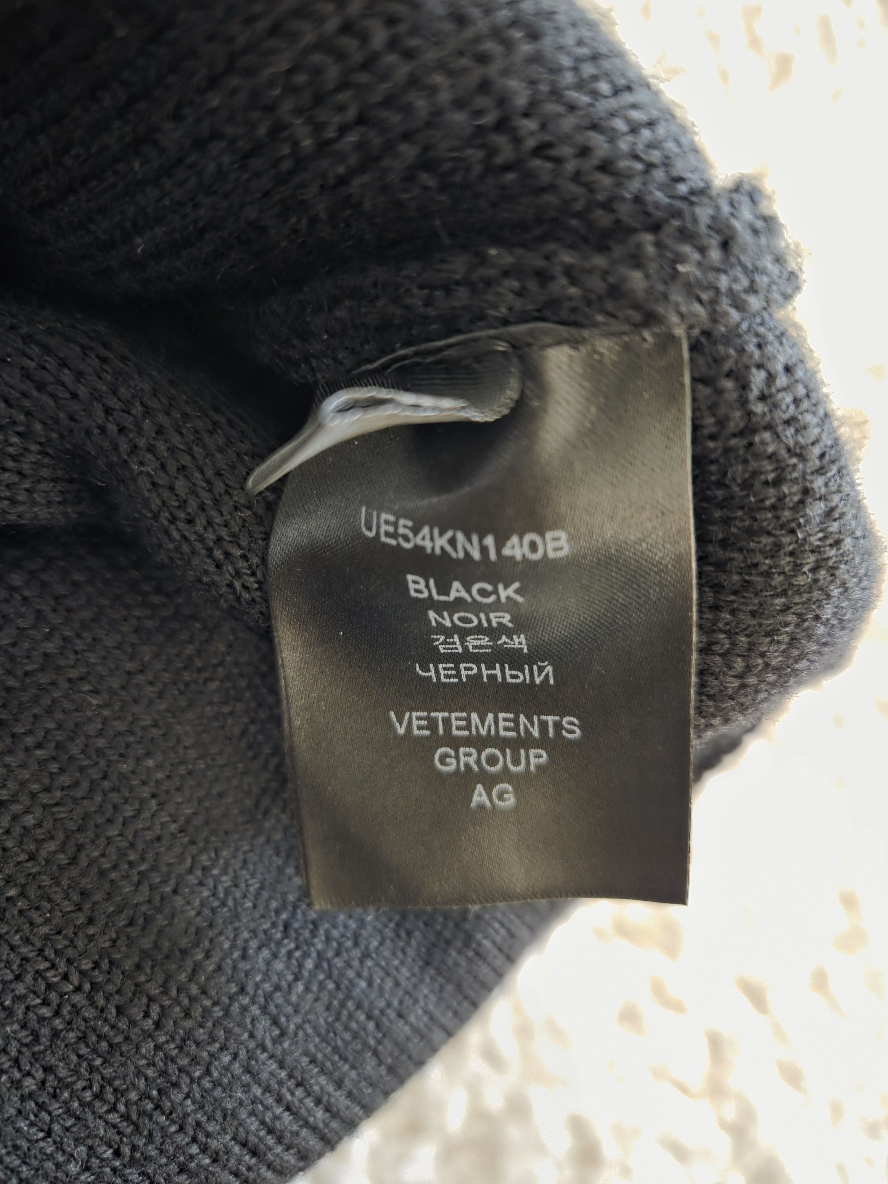 Vetements Vetements Pullover, Merinowolle, Black Size US L / EU 52-54 / 3 - 7 Thumbnail