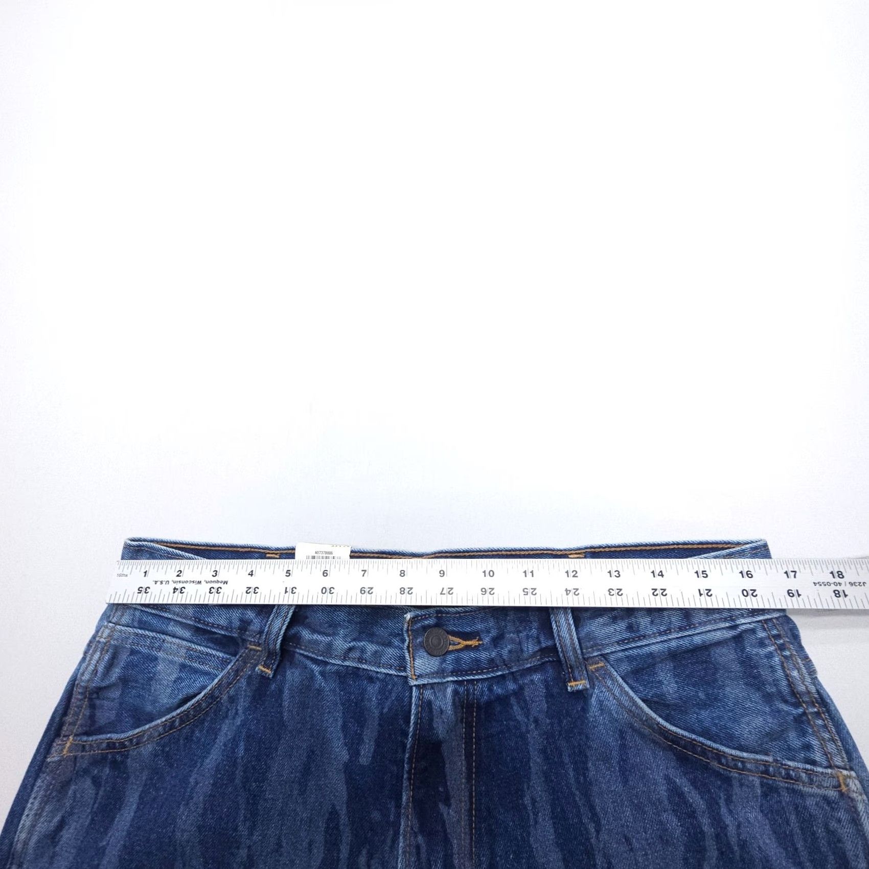 Levi's Levi's Jeans Cropped Carpenter 33x29 Denim Blue 5-Pocket Relaxed Straight Mens Wide Vintage? Size US 33 - 7 Thumbnail