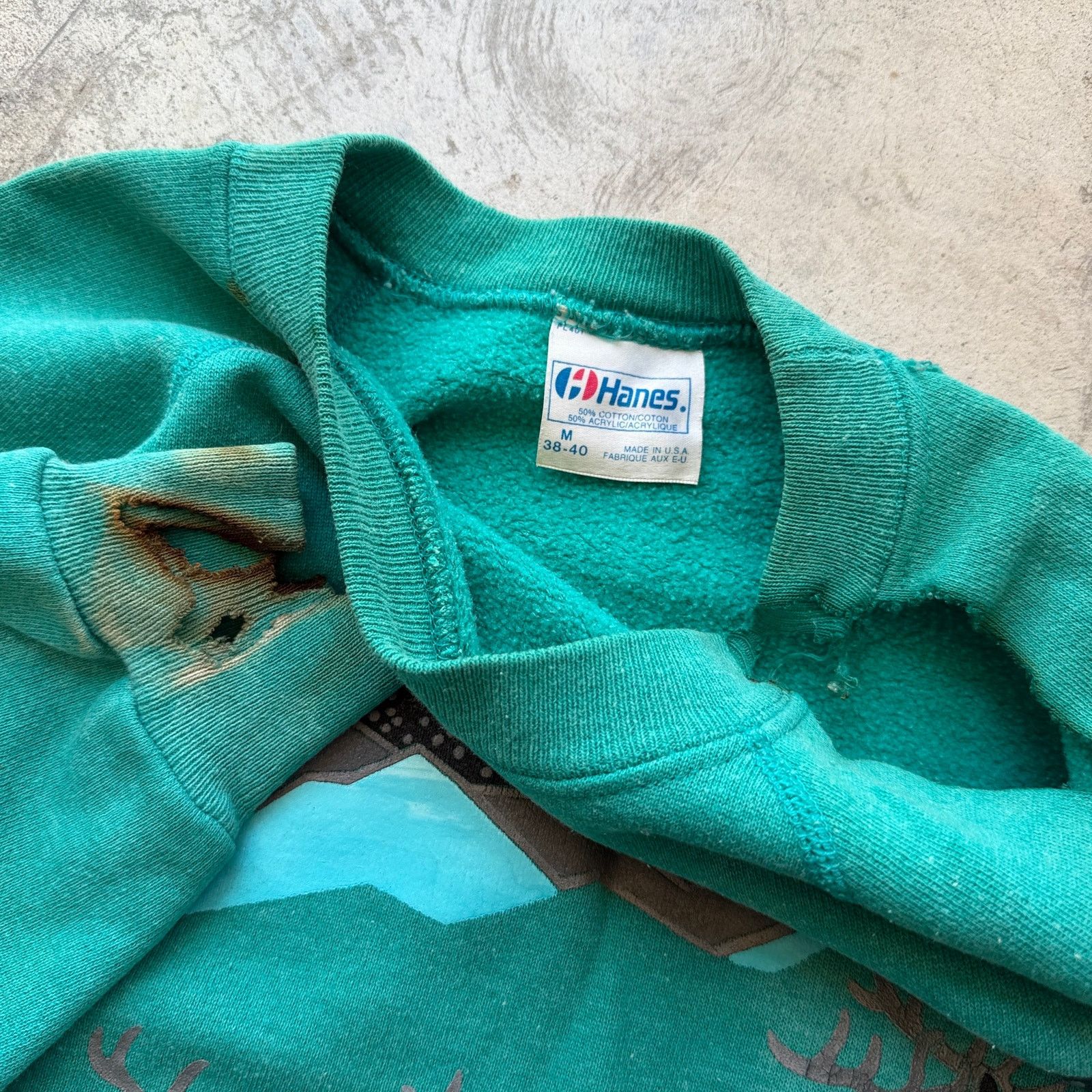 Other 90s thrashed sun faded North Pole Alaska Caribou Sweatshirt Size M / US 6-8 / IT 42-44 - 3 Thumbnail