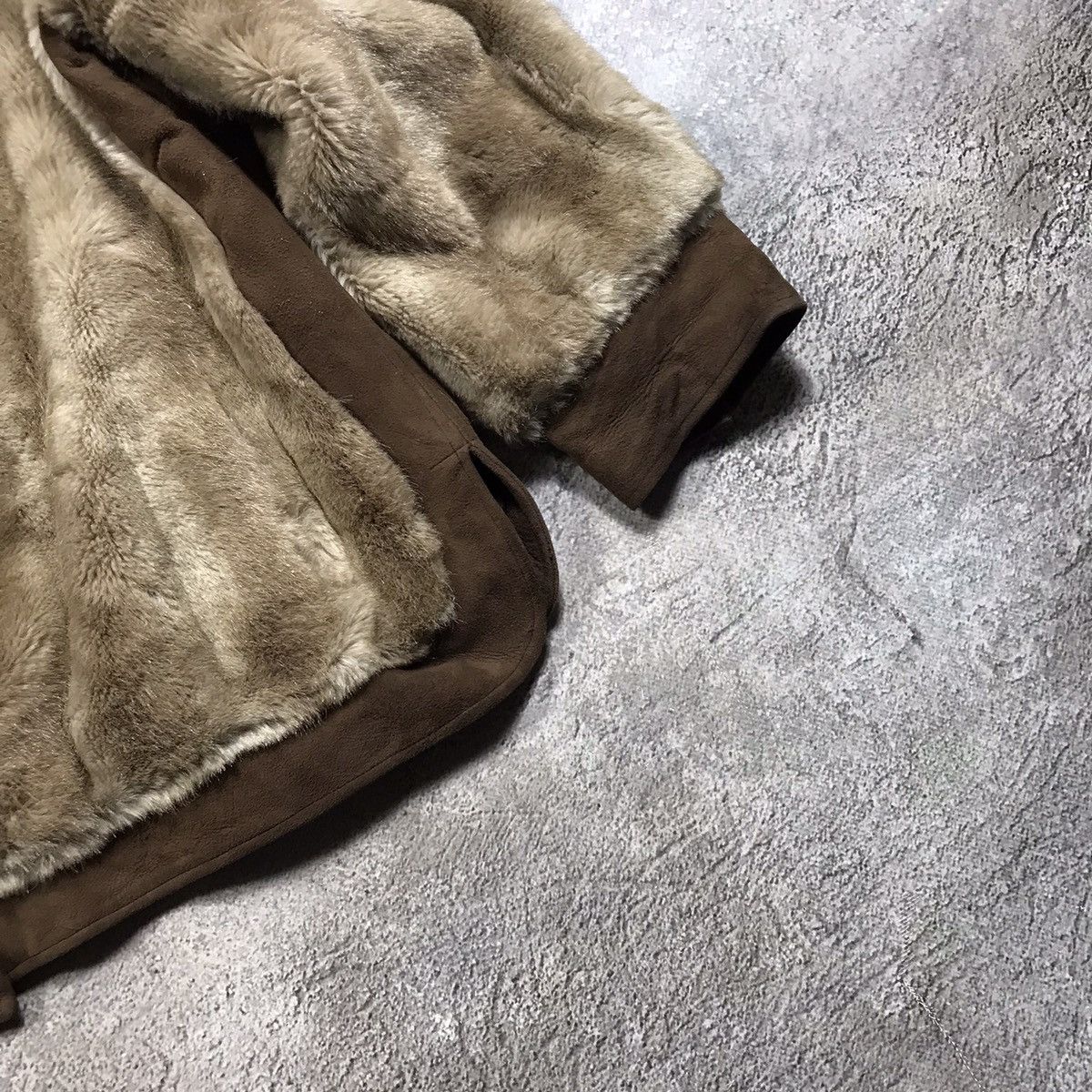 Vintage Vintage 90s Faded Fur Collar Jacket Gorpcore Tan Relaxed L Size L / US 10 / IT 46 - 5 Thumbnail
