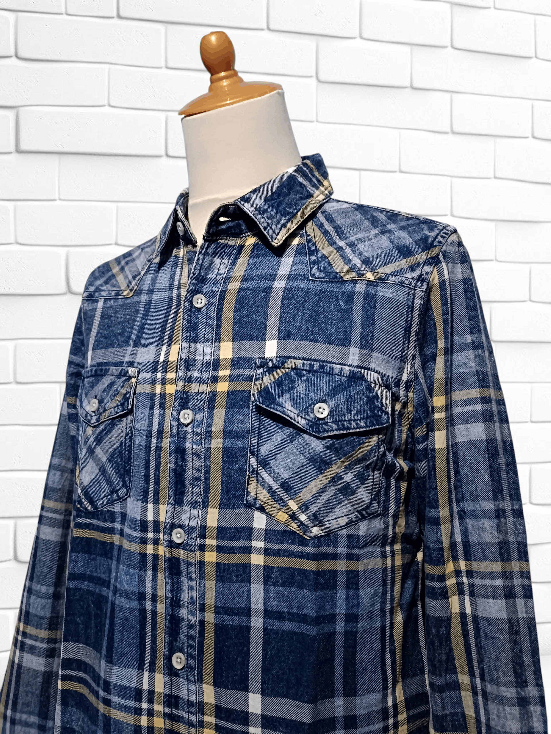 In The Attic In The Attic Indigo Check Shirt Size US M / EU 48-50 / 2 - 3 Thumbnail