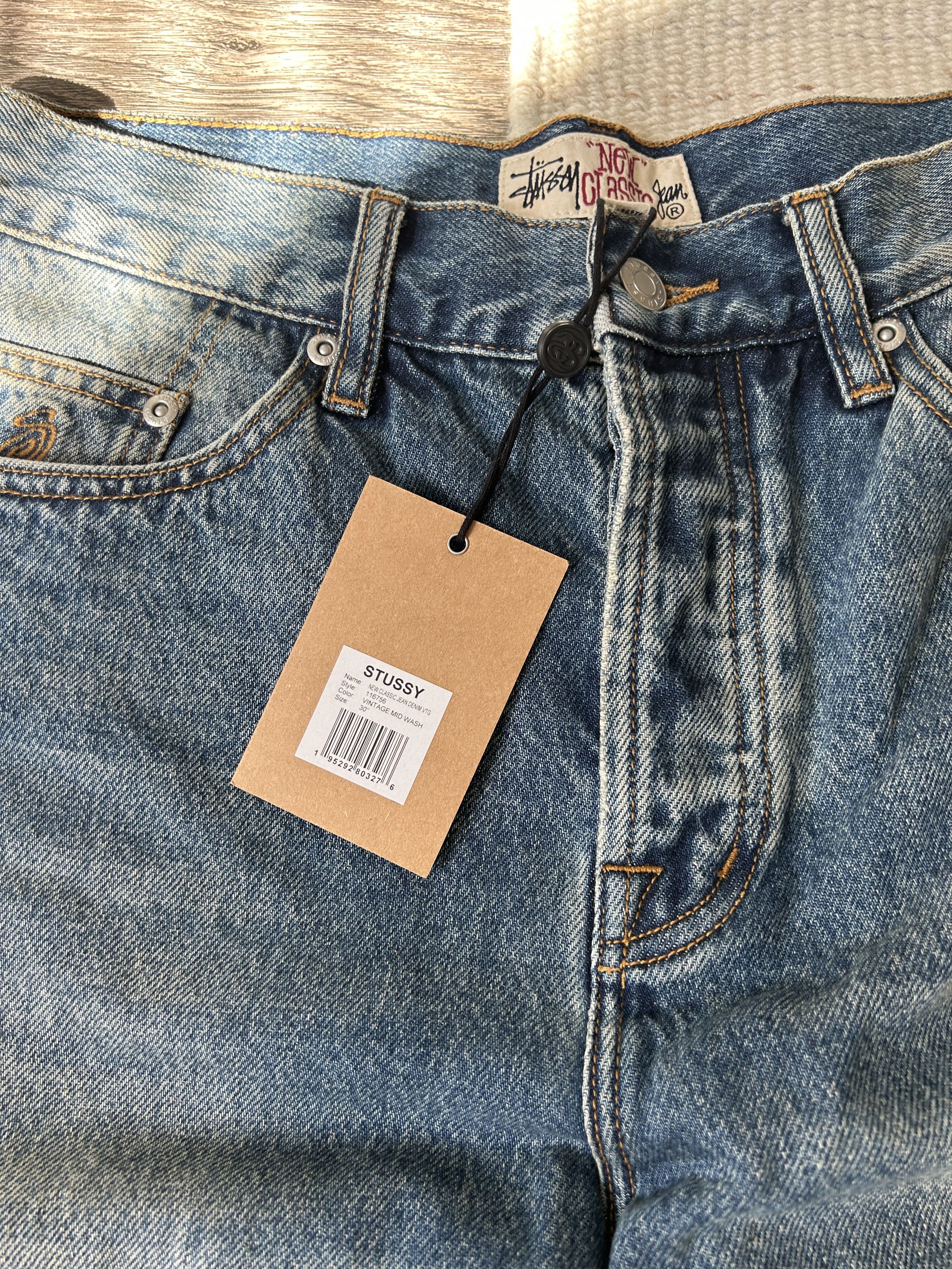 Stussy Stussy new classic jean denim - vintage mid wash Size US 30 / EU 46 - 3 Thumbnail