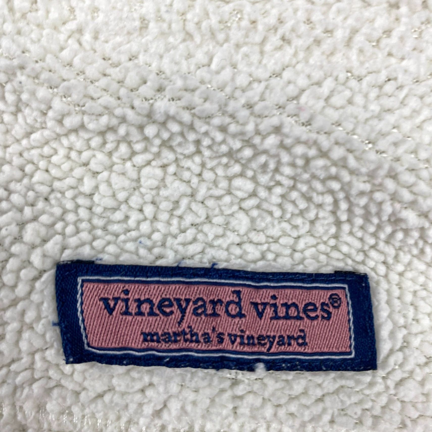 Vineyard Vines VINEYARD VINES Shep Sweater Womens S White Mock Neck 1/4 Zip Pullover Fleece Casual Shirt Size S / US 4 / IT 40 - 6 Thumbnail