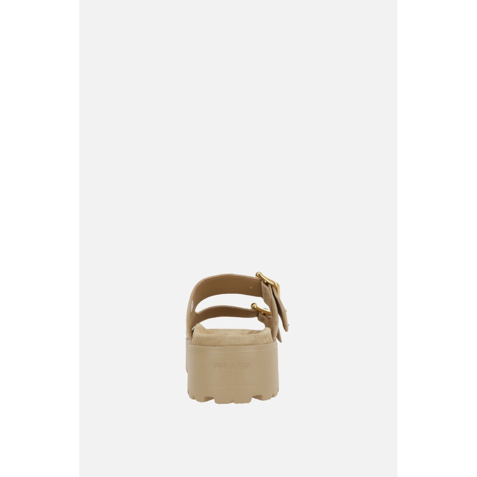 Prada PRADA Ecru Beige Suede Platform Sandals New & Authentic (Wom Size US 9 / IT 39 - 3 Thumbnail