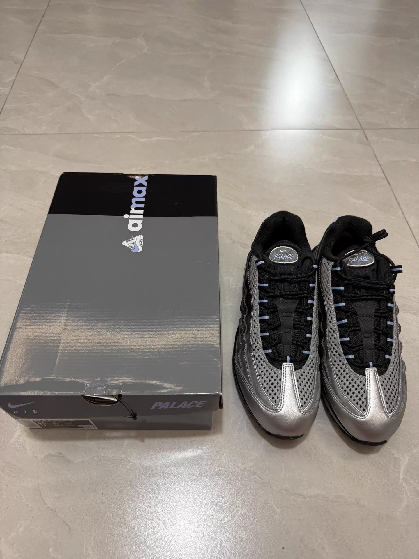 Nike Nike x PALACE AirMax95 Big Bubble Silver Black Unisex 43 New Size US 10 / EU 43 - 1 Thumbnail