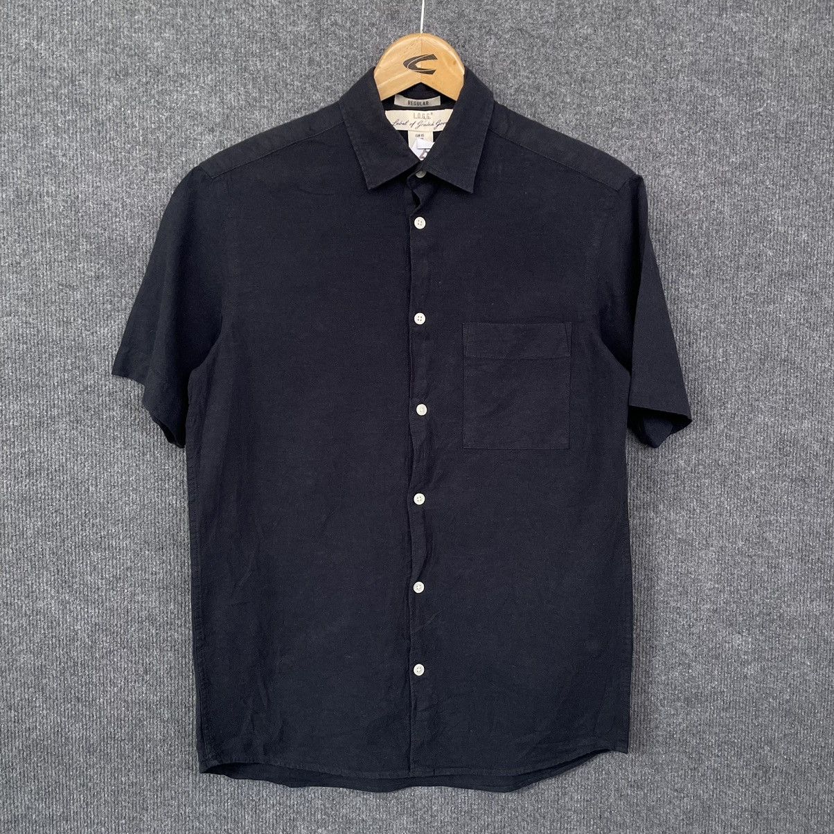H&M H&M Blank Navy Short Sleeve Button Ups Shirt Size US S / EU 44-46 / 1 - 1 Thumbnail
