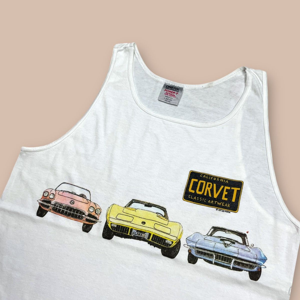 Chevrolet Vintage 1988s Corvette Art Tank-Top Size US L / EU 52-54 / 3 - 3 Thumbnail
