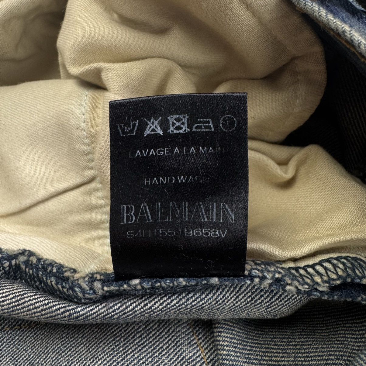 Balmain BALMAIN SS14 BLUE BIKER DENIM Size US 32 / EU 48 - 5 Thumbnail